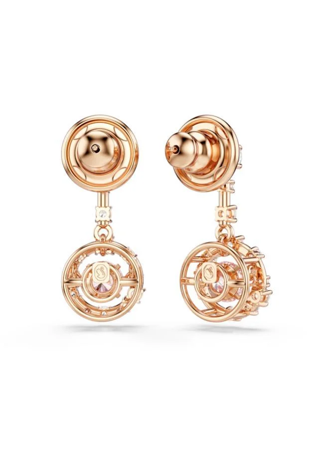 سواروفسكي أقراط كونستيلا مطلية بالذهب الوردي